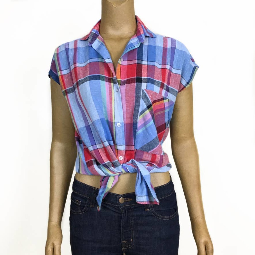 Directions by Ms. California Plaid Vintage Button Down Size 12